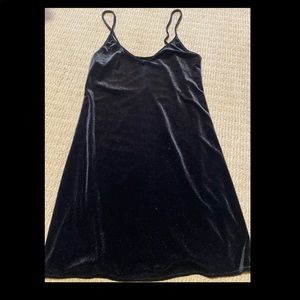 Velvet slip dress